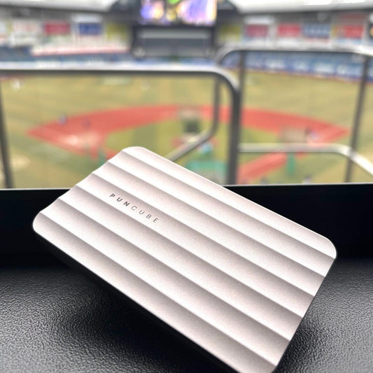 野球場でのMech Wallet(walletlaboさんのInstagram投稿より)